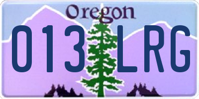 OR license plate 013LRG