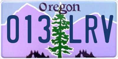 OR license plate 013LRV