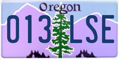 OR license plate 013LSE