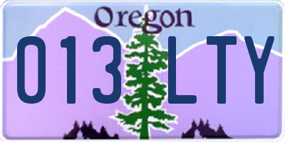 OR license plate 013LTY