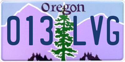 OR license plate 013LVG