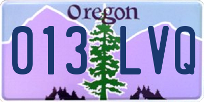 OR license plate 013LVQ