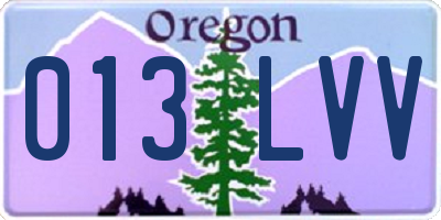 OR license plate 013LVV
