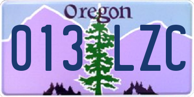OR license plate 013LZC