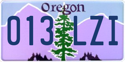 OR license plate 013LZI