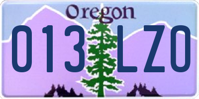 OR license plate 013LZO