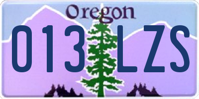 OR license plate 013LZS