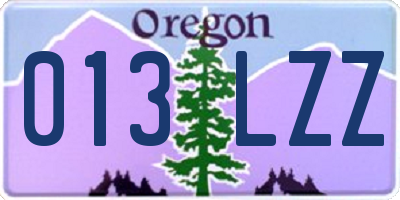 OR license plate 013LZZ