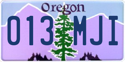 OR license plate 013MJI