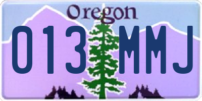 OR license plate 013MMJ