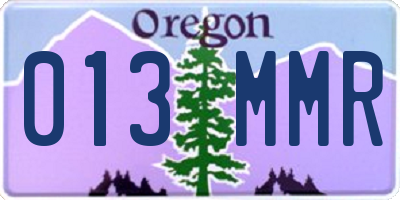 OR license plate 013MMR