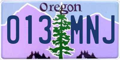 OR license plate 013MNJ