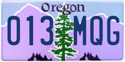 OR license plate 013MQG