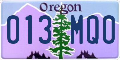 OR license plate 013MQO
