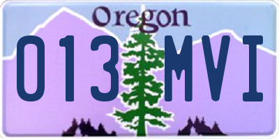 OR license plate 013MVI