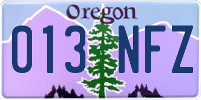 OR license plate 013NFZ
