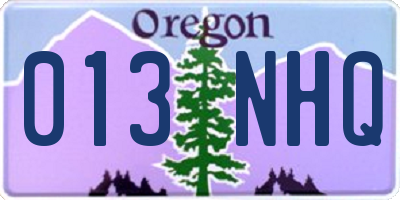 OR license plate 013NHQ