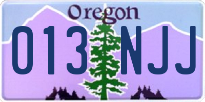 OR license plate 013NJJ