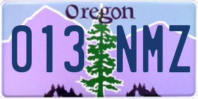 OR license plate 013NMZ