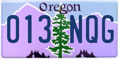 OR license plate 013NQG