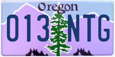 OR license plate 013NTG