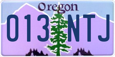 OR license plate 013NTJ
