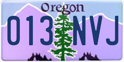 OR license plate 013NVJ