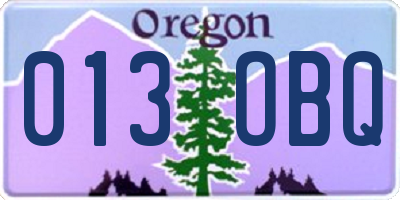 OR license plate 013OBQ