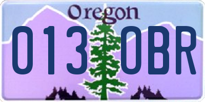 OR license plate 013OBR