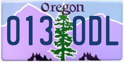OR license plate 013ODL