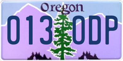 OR license plate 013ODP