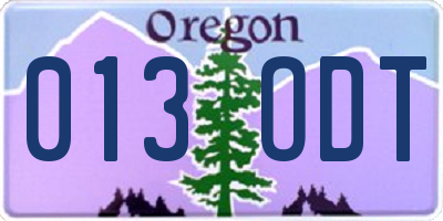 OR license plate 013ODT