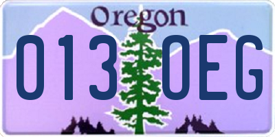 OR license plate 013OEG