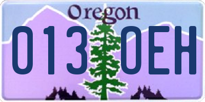 OR license plate 013OEH