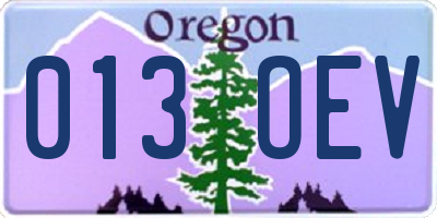 OR license plate 013OEV