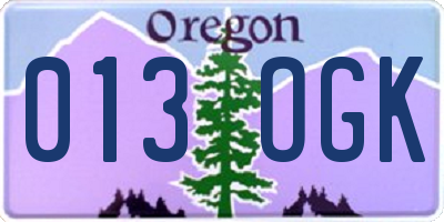 OR license plate 013OGK