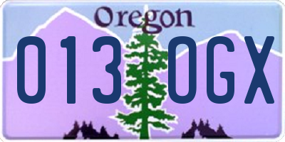 OR license plate 013OGX