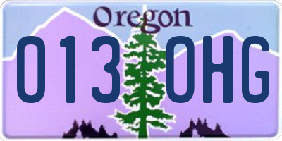 OR license plate 013OHG