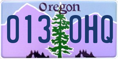 OR license plate 013OHQ