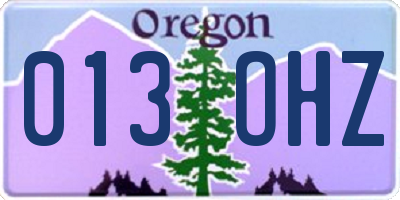 OR license plate 013OHZ