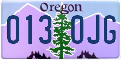 OR license plate 013OJG