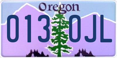 OR license plate 013OJL