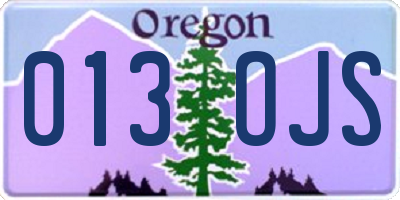 OR license plate 013OJS