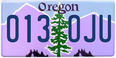 OR license plate 013OJU