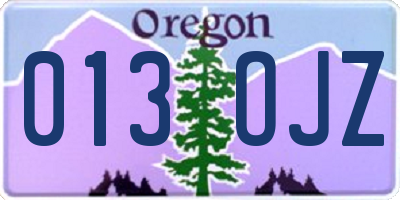 OR license plate 013OJZ