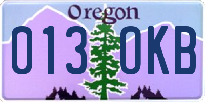 OR license plate 013OKB