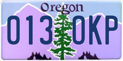 OR license plate 013OKP