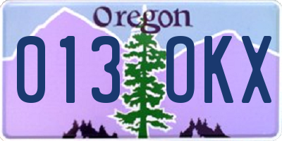 OR license plate 013OKX