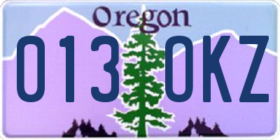 OR license plate 013OKZ