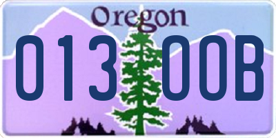 OR license plate 013OOB